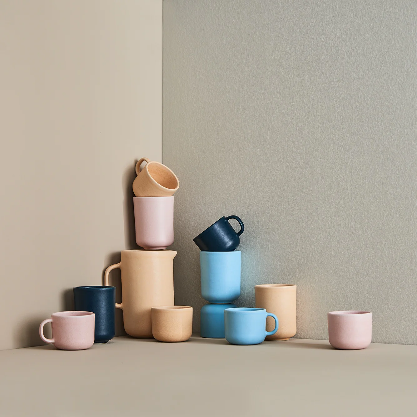 Teetasse handmade Stoneware Cup Light Blue - Image 3